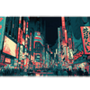 Neon Tokyo Street – Cyberpunk desk mat and mouse pad by PrintMyPad