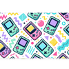 Pastel Handheld Gaming desk mat artwork in a wide product view