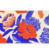Abstract floral 90x40cm desk mat in red and blue tones, smooth surface – Print My Pad