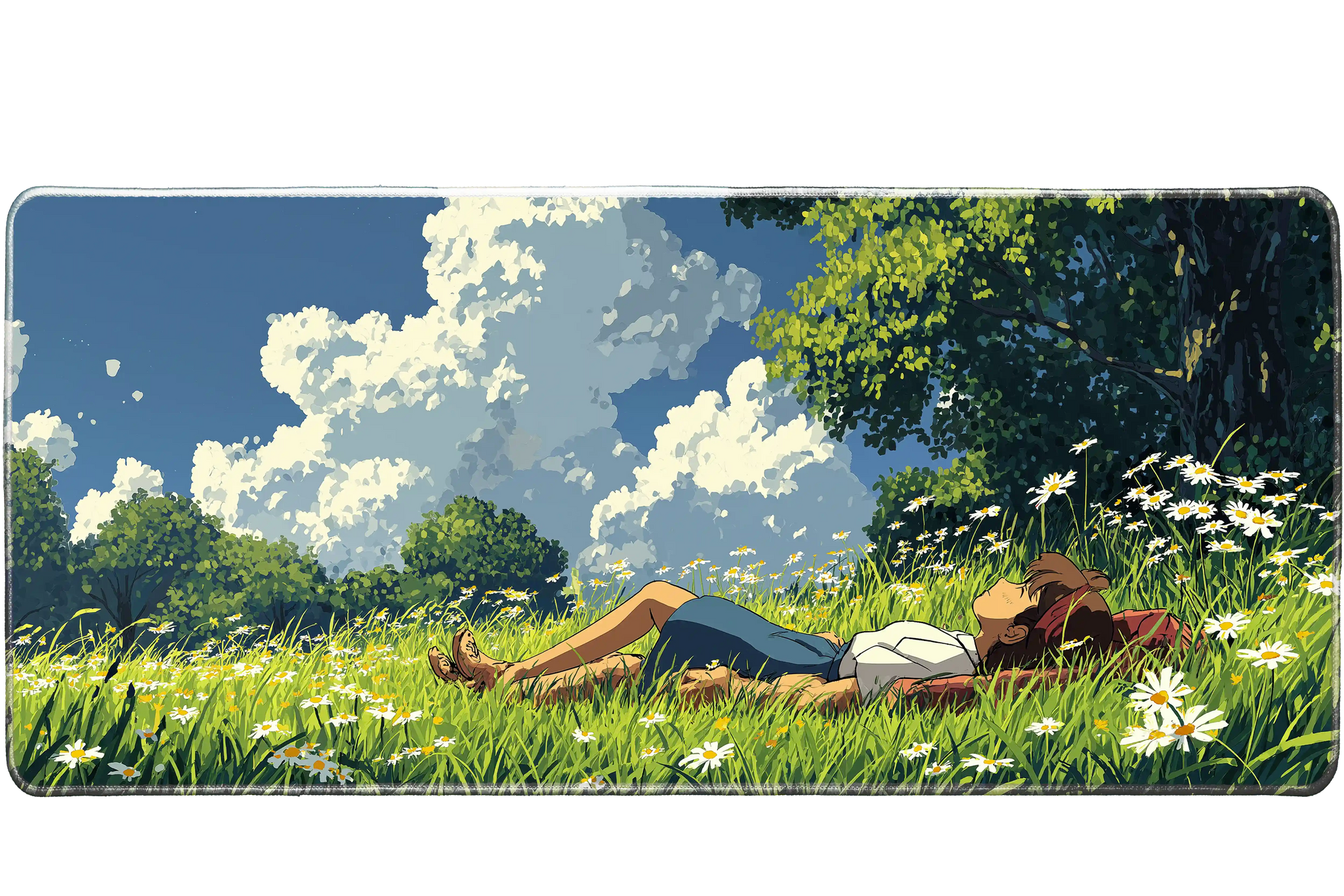 Anime 36x16in custom desk mat, stitched edge finish – PrintMyPad
