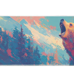 Animals 90x40cm custom mouse pad, stitched edge – Print My Pad