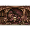 Gothic Rose Library – Skull Candles desk mat and mouse pad by PrintMyPad
