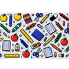 School Supplies – Classroom Pattern desk mat and mouse pad by PrintMyPad