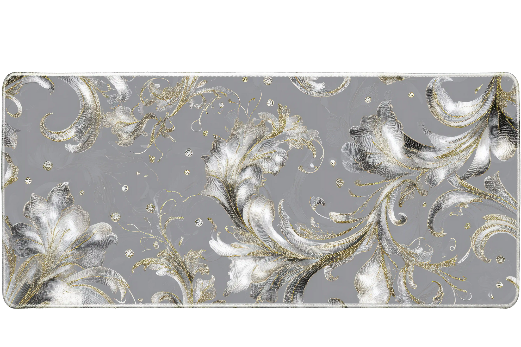 Pattern 36x16in custom desk mat, stitched edges – Print My Pad