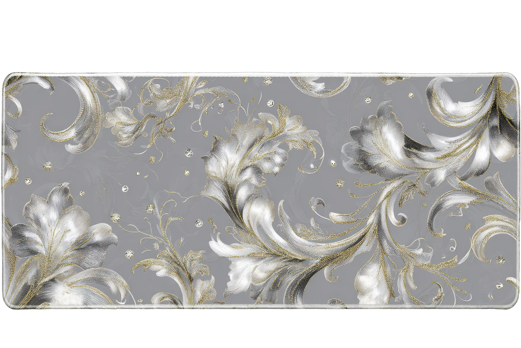 Pattern 36x16in custom desk mat, stitched edges – Print My Pad