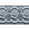 Silver Rose Lace – Scalloped Floral desk mat and mouse pad by PrintMyPad