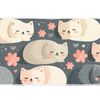 Sleeping Cat Pattern – Kawaii desk mat and mouse pad by PrintMyPad