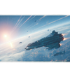 Space 90x40cm custom desk mat, stitched edge finish – PrintMyPad