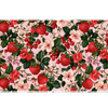 Strawberry Floral desk mat artwork in a wide product view
