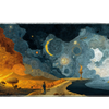 Fantasy 90x40cm custom desk mat, stitched edge – PrintMyPad