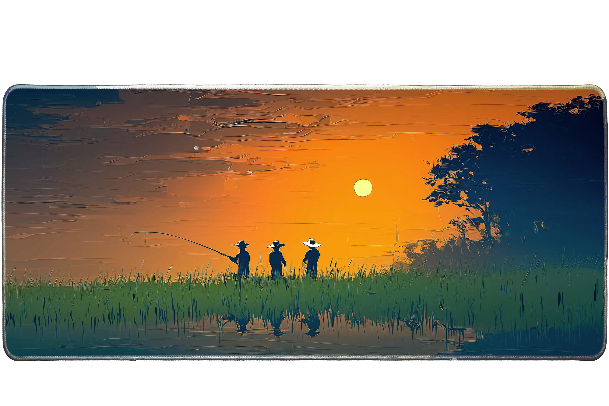 Landscape 90x40cm custom desk mat, washable fabric surface – Print My Pad