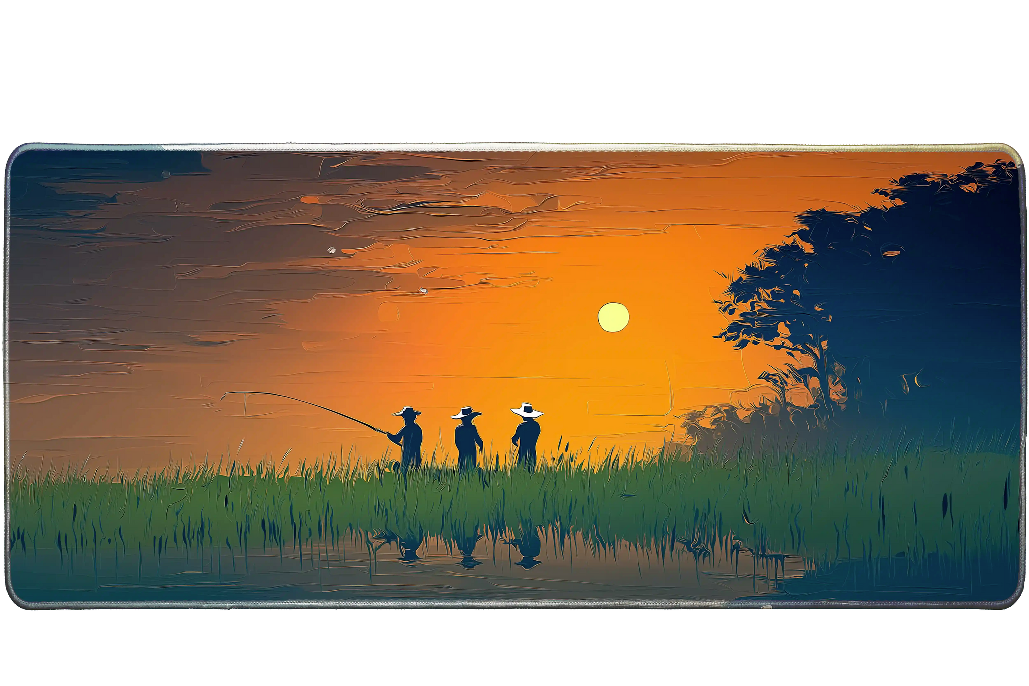 Landscape 90x40cm custom desk mat, washable fabric surface – Print My Pad