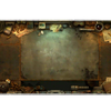Wide post-apocalyptic survival workbench desk mat displaying the complete artwork across a desktop
