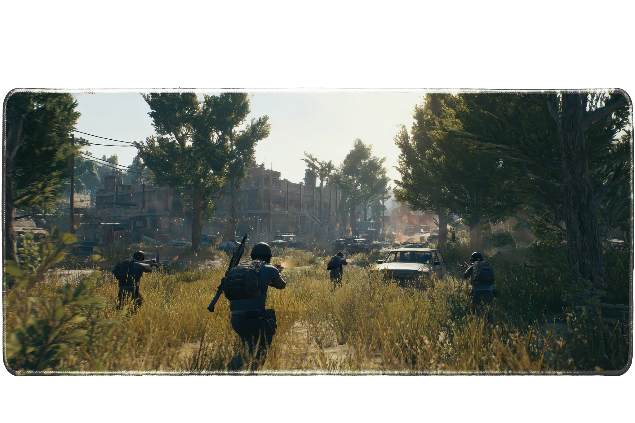 Gaming 90x40cm custom desk mat, stitched edge design – Print My Pad