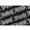 Black metal thorncore gothic pattern desk mat shown in its wide-format artwork view
