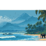 Landscape 36x16in custom desk pad, stitched edge finish – PrintMyPad