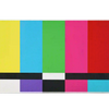 Retro TV Color Bars desk mat product view highlighting bold analog broadcast test bars