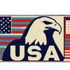 Pattern 900x400mm custom desk mat featuring USA flag and eagle design, washable surface – PrintMyPad