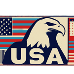 Pattern 900x400mm custom desk mat featuring USA flag and eagle design, washable surface – PrintMyPad