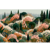 Wildflower Garden Landscape desk mat artwork in a wide product view