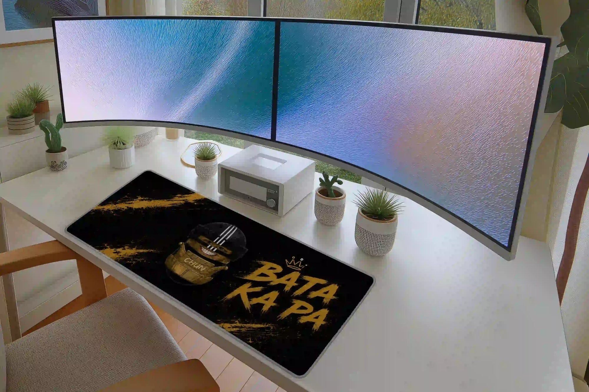 ChunXSama “KillaTato” Black & Gold Gaming Desk Mat