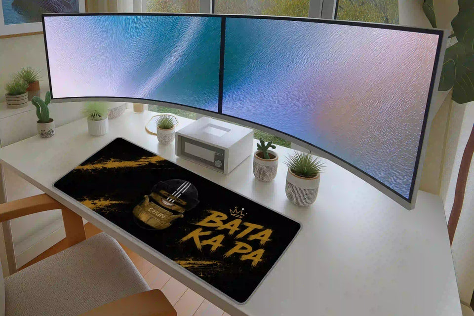 ChunXSama “KillaTato” Black & Gold Gaming Desk Mat