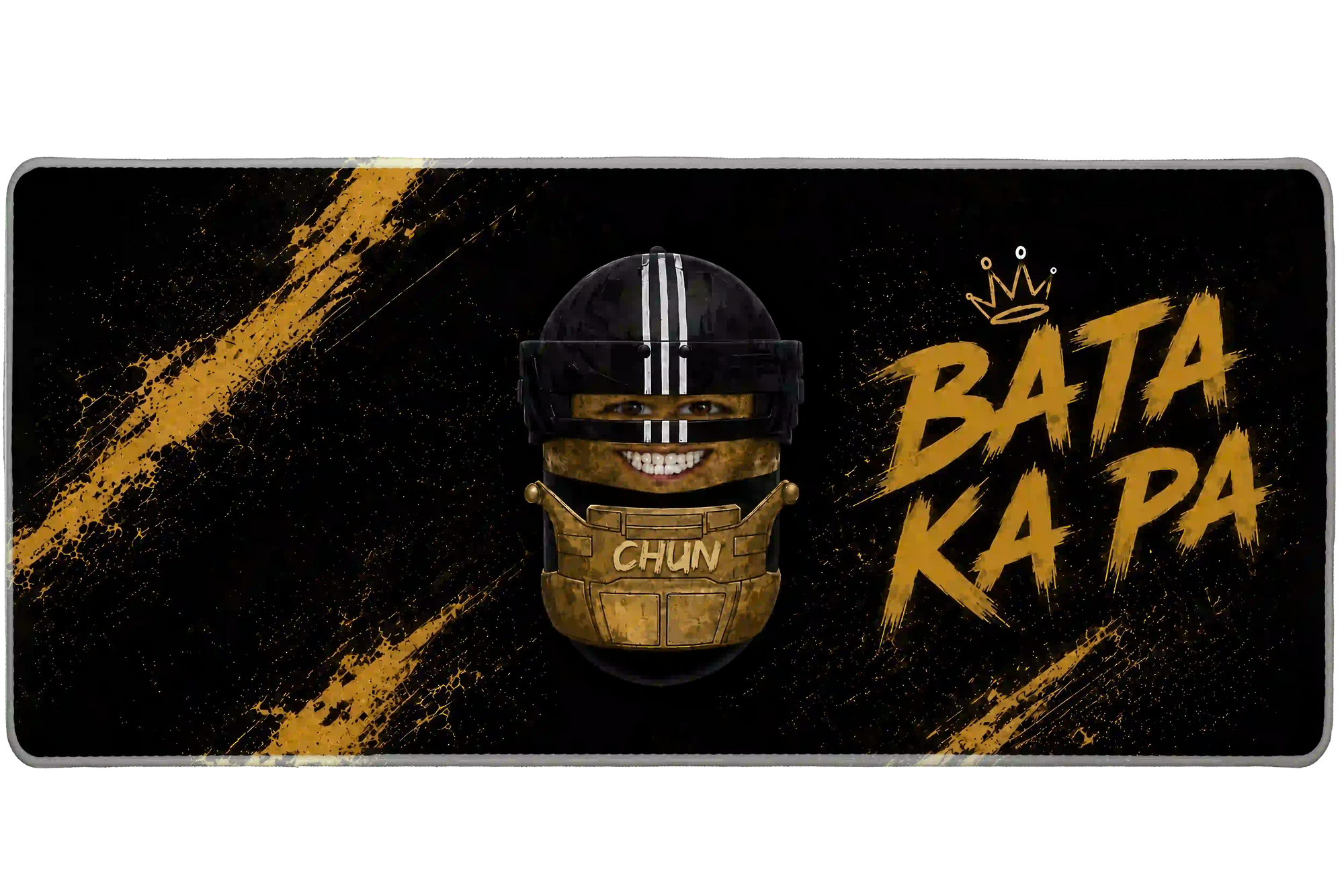 ChunXSama “KillaTato” Black & Gold Gaming Desk Mat