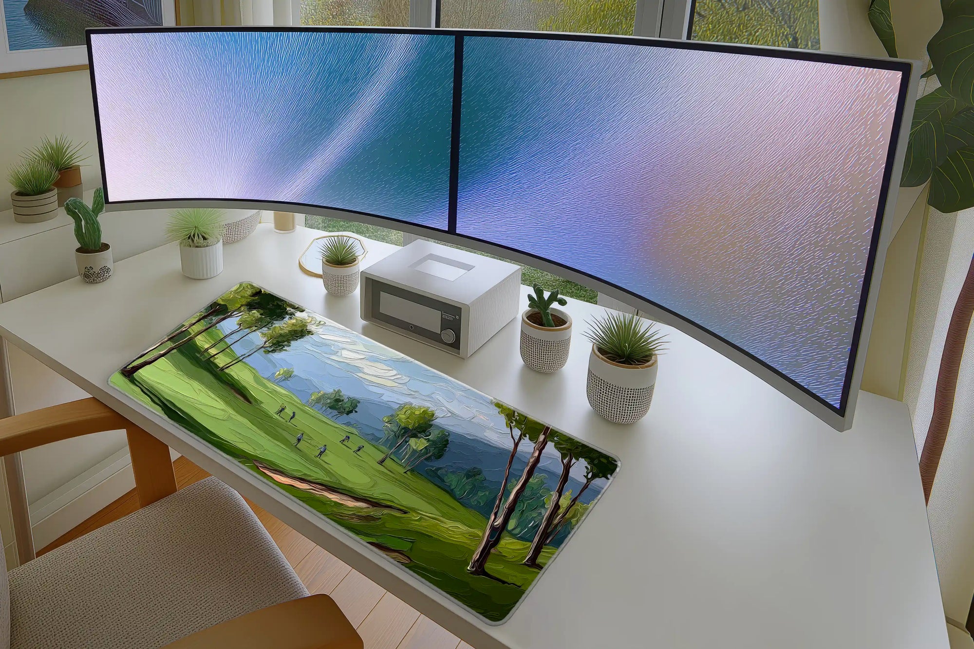 Golf Course Landscape Mousepad – Green Fairway Desk Mat