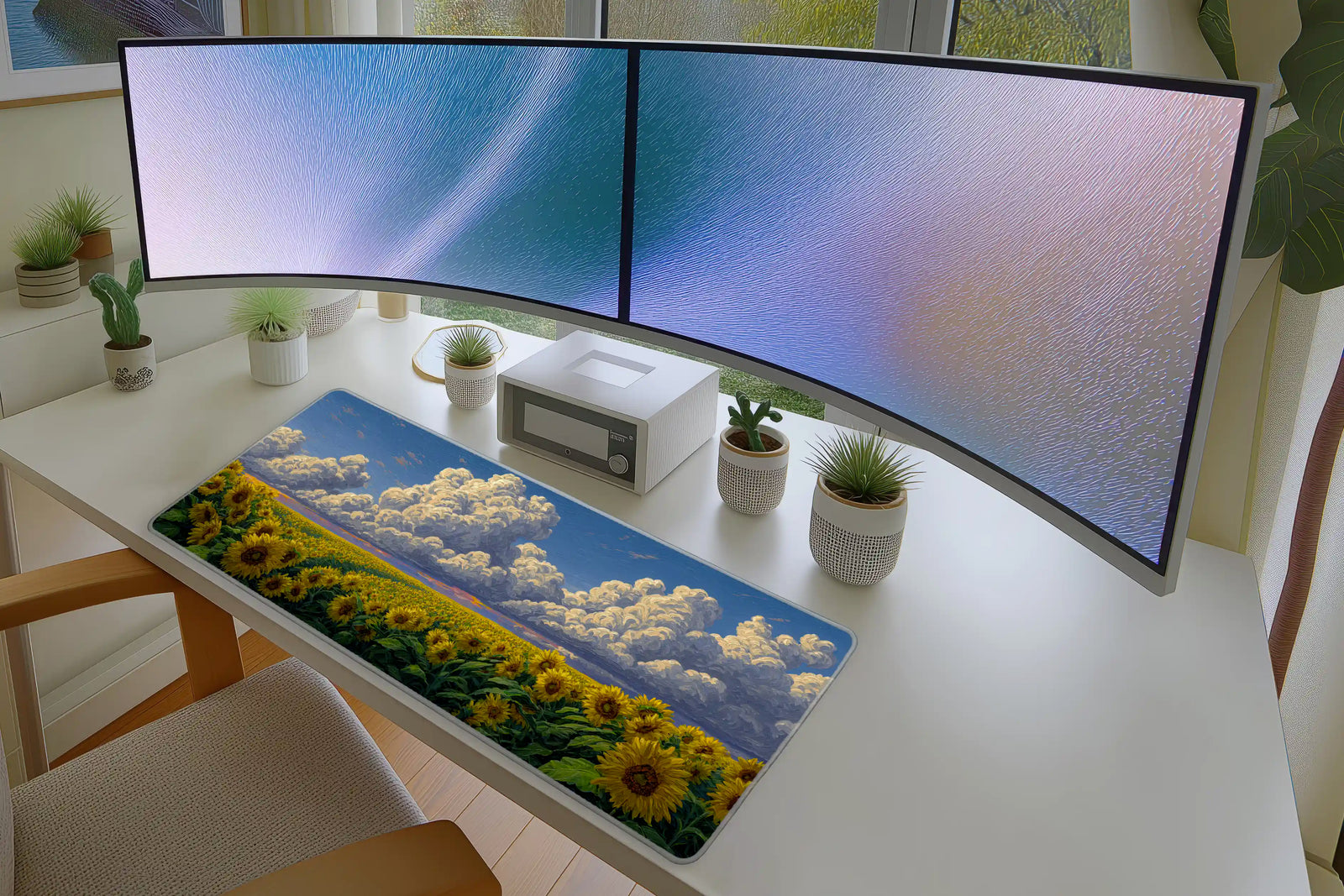 Sunflower Field Mousepad – Vibrant Floral Landscape Art
