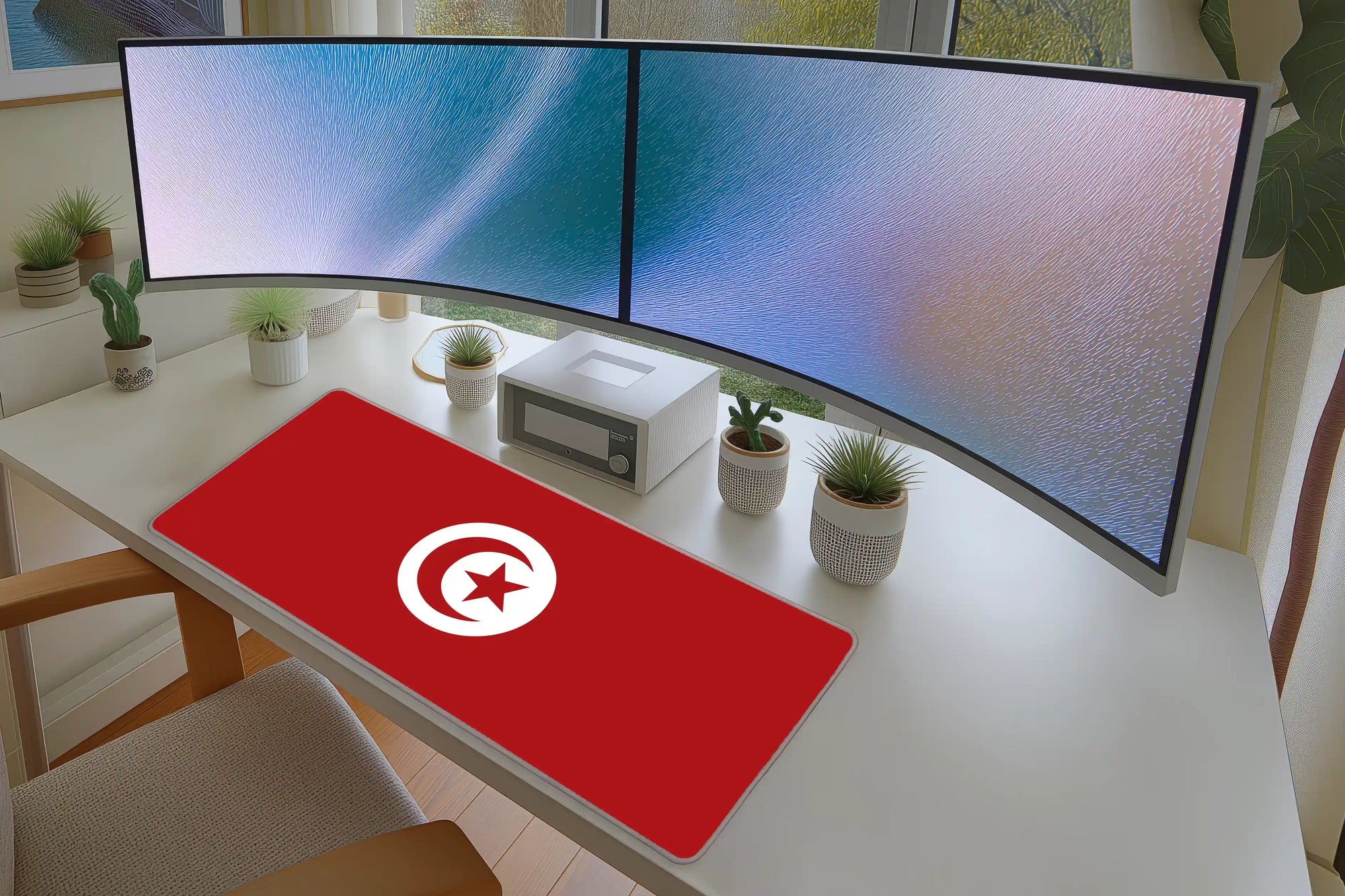 Tunisia Flag Desk Mat – Patriotic Gaming Mouse Pad for Sports Fans