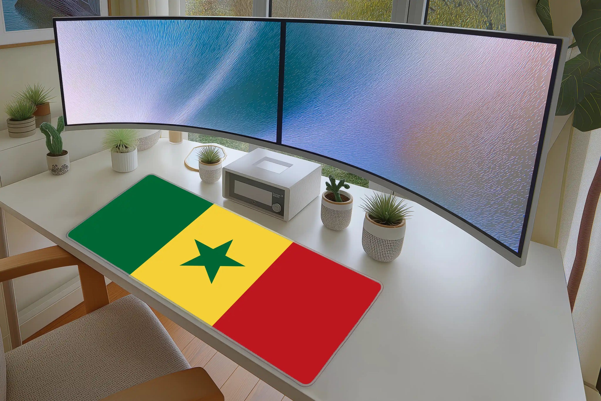 Senegal Flag Desk Mat – Patriotic Gaming Mouse Pad for Sports Fans