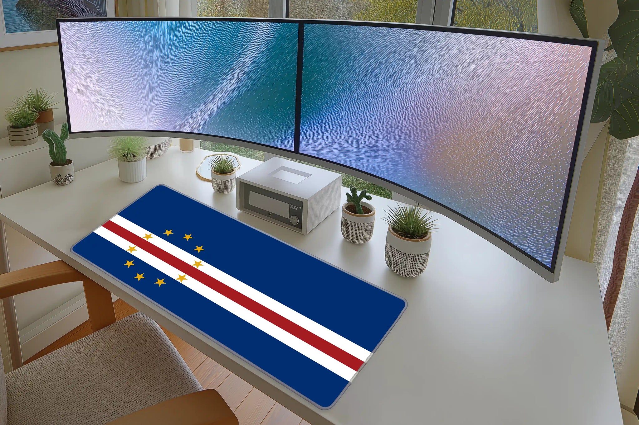 Cape Verde Flag Desk Mat – Patriotic Gaming Mouse Pad for Fans