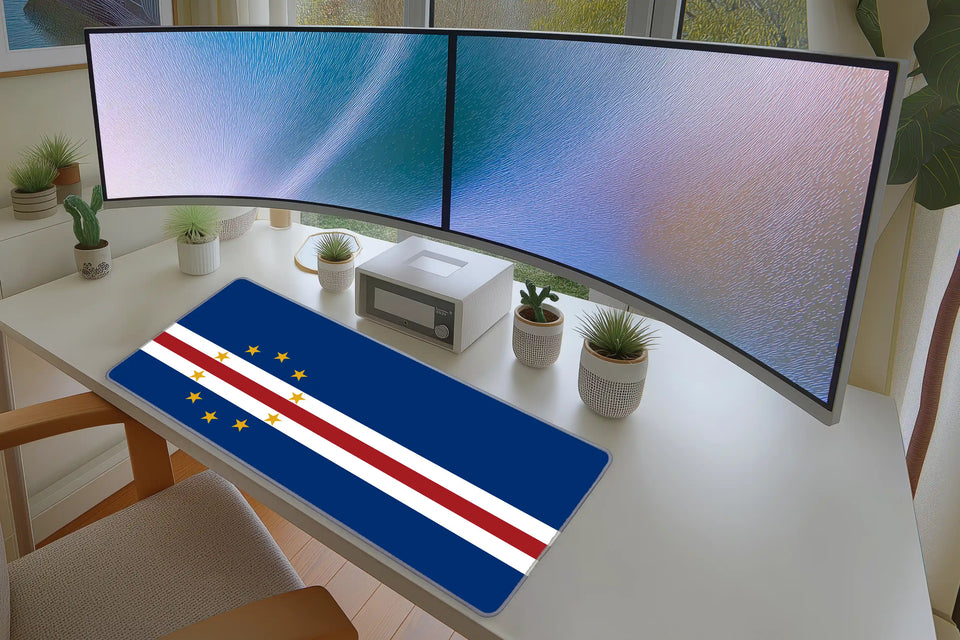 Cape Verde Flag Desk Mat – Patriotic Gaming Mouse Pad for Fans