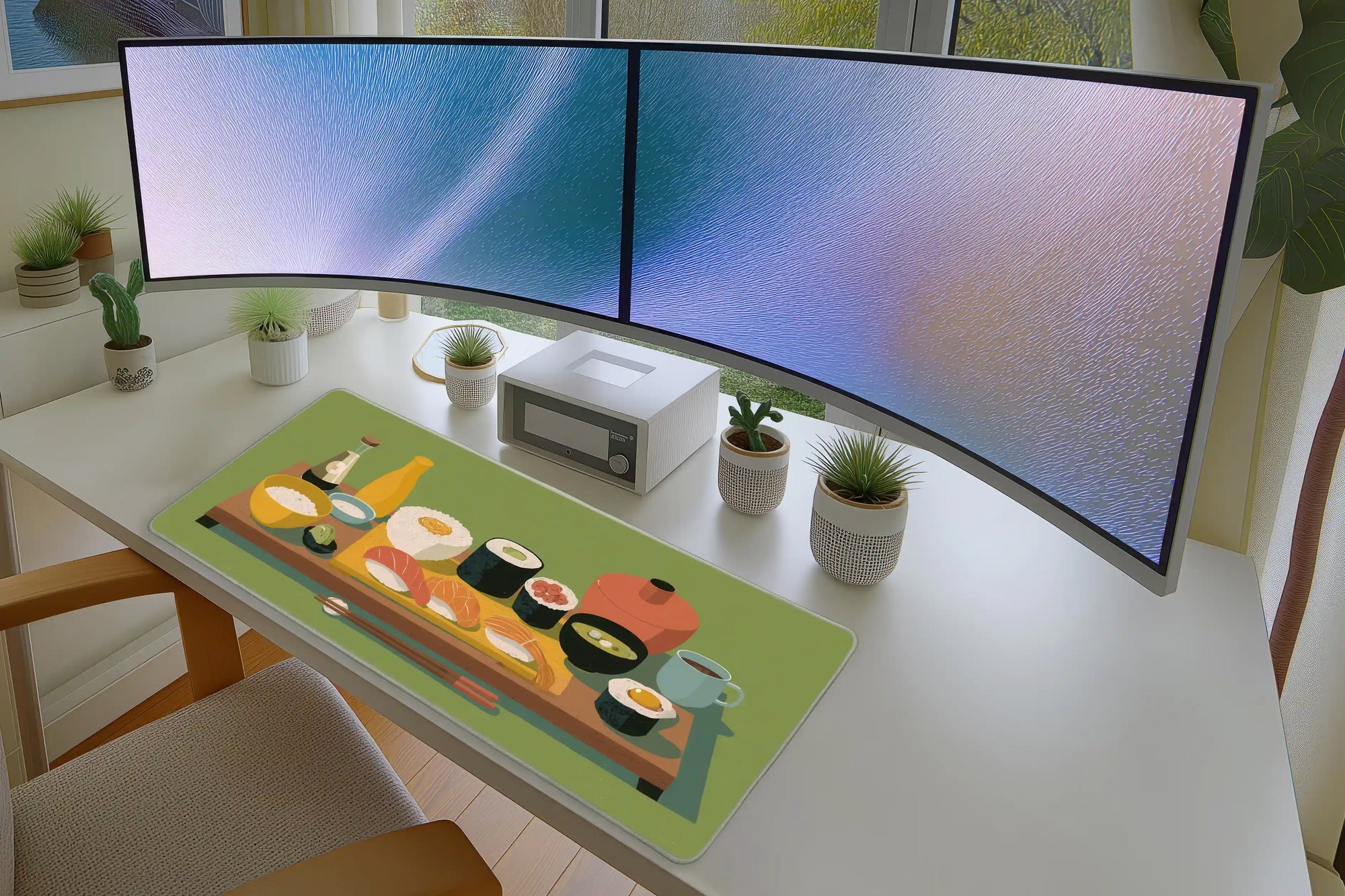 Japanese Food Art Mousepad – Sushi & Ramen Cute Desk Mat