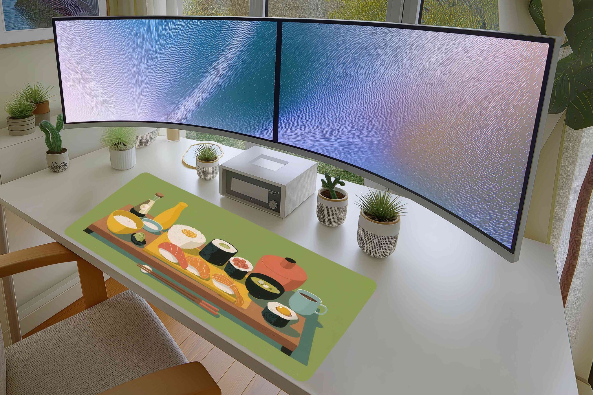 Japanese Food Art Mousepad – Sushi & Ramen Cute Desk Mat