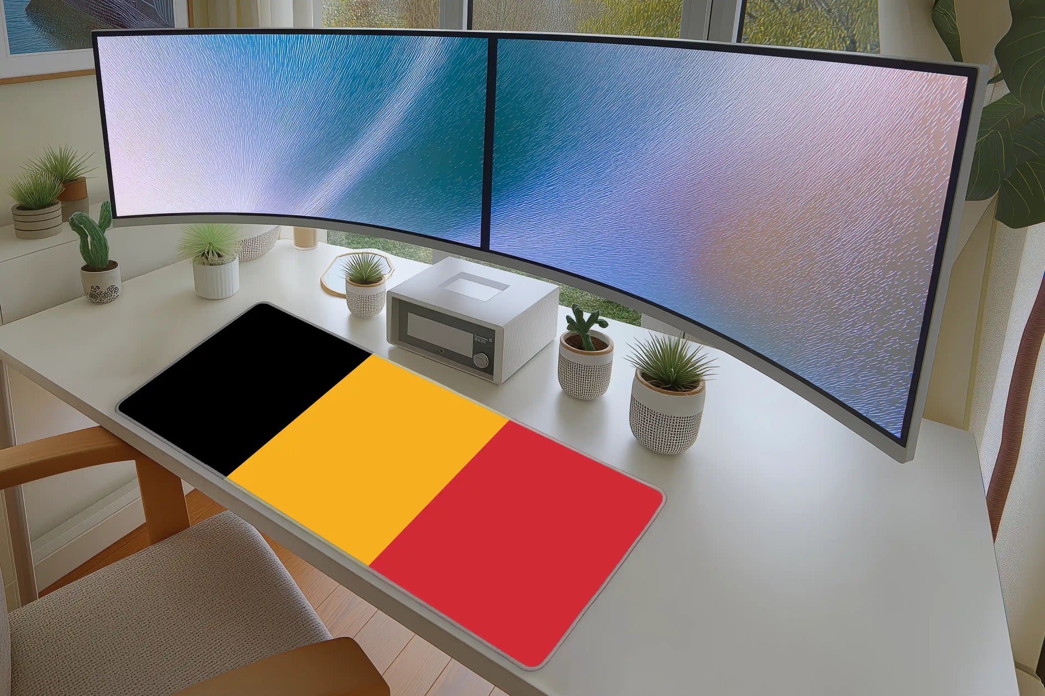 Belgium Flag Desk Mat – Patriotic Gaming Mouse Pad for Fans