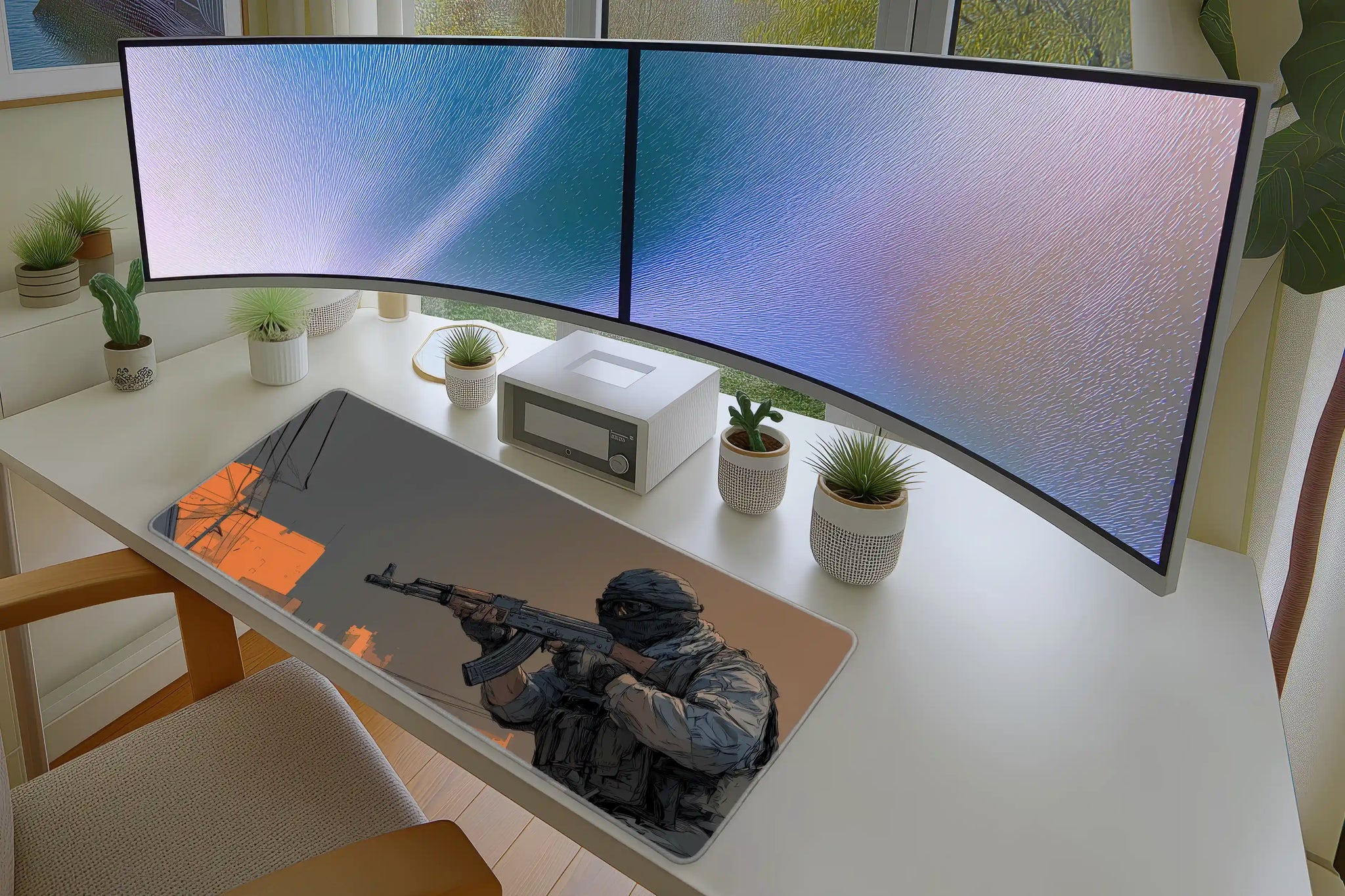 Tactical Operator Mousepad – Urban Combat Gaming Art