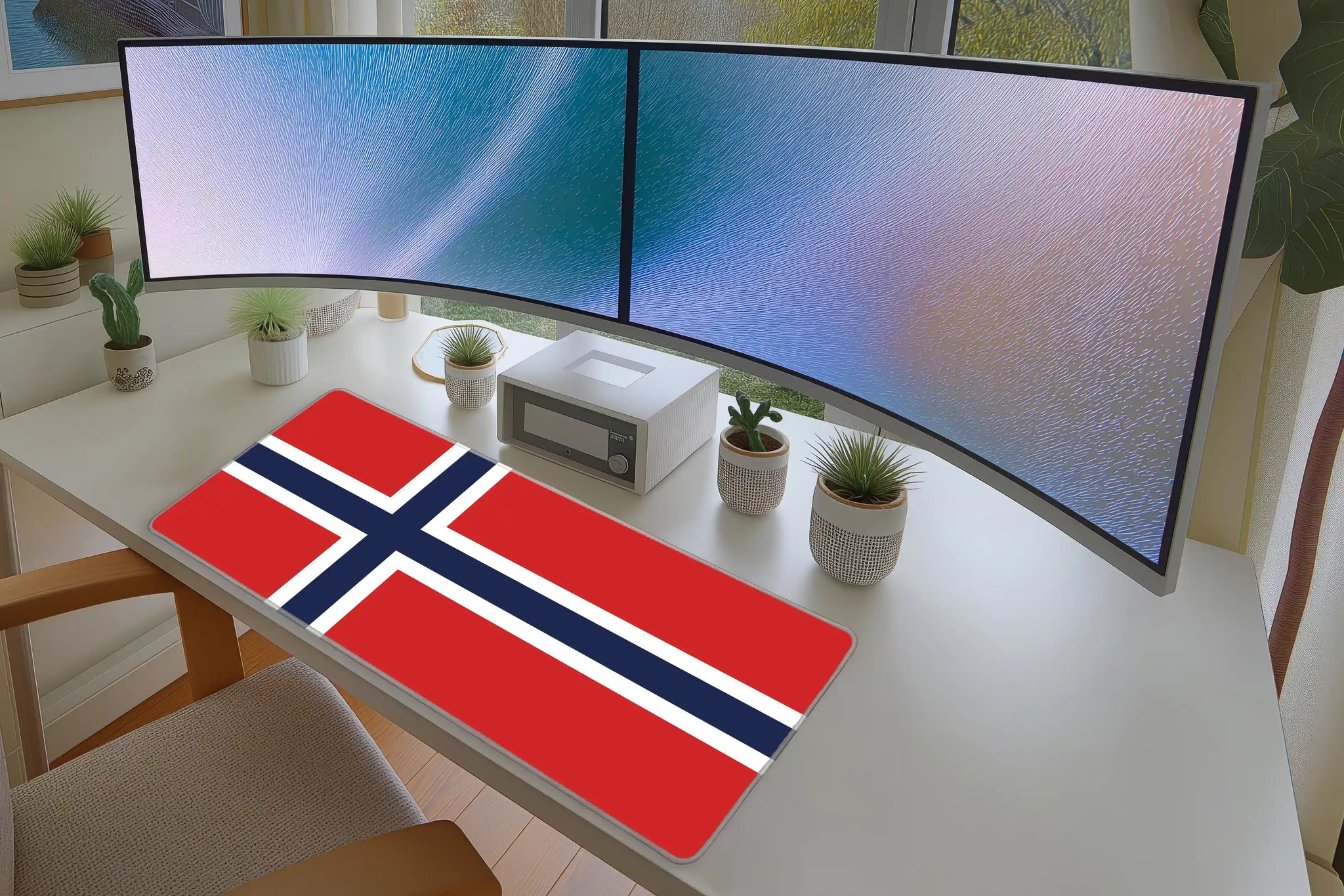 Norway Flag Desk Mat – Norwegian Pride Extended Gaming Mouse Pad