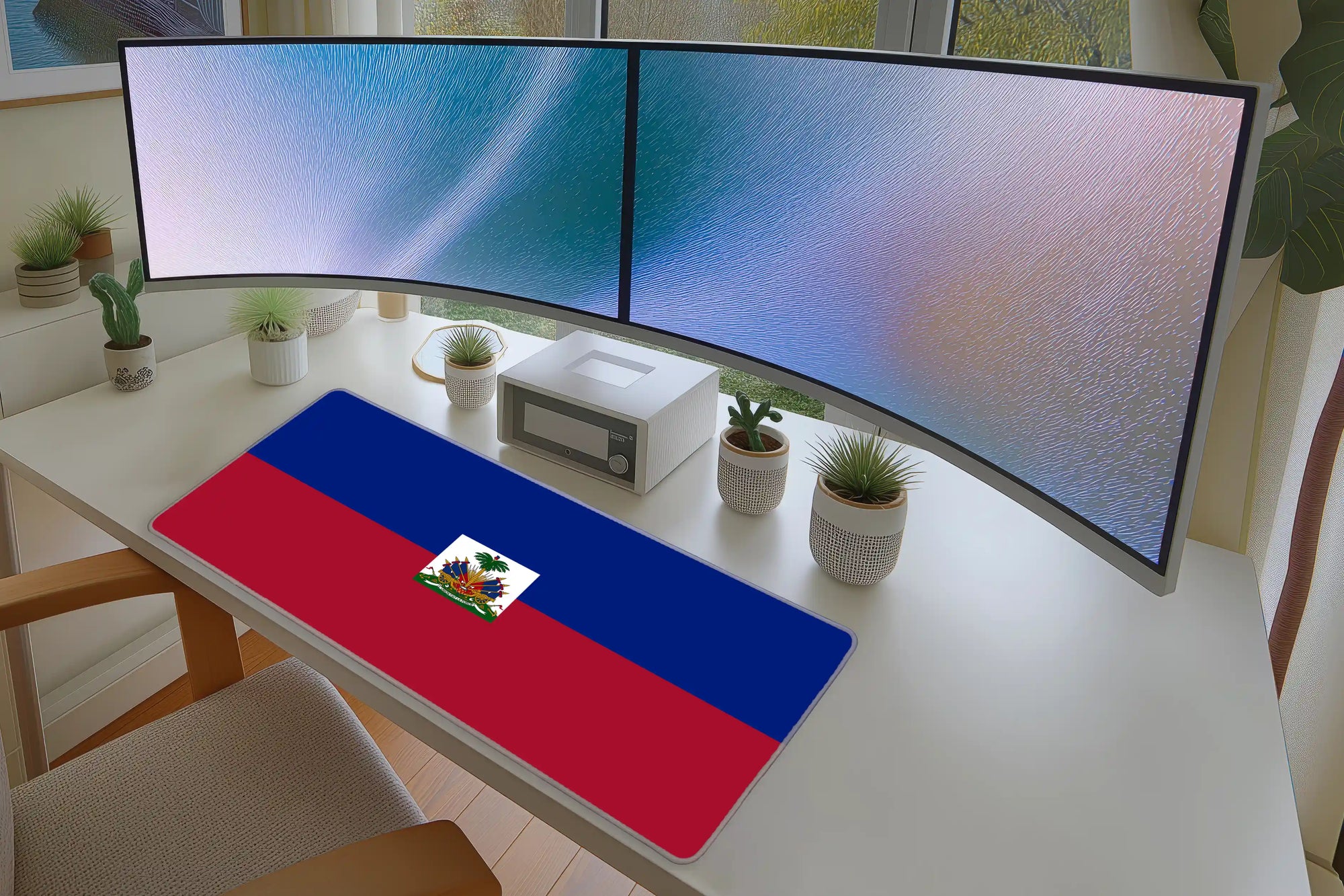Haiti Flag Desk Mat – Haitian Pride Gaming Mouse Pad