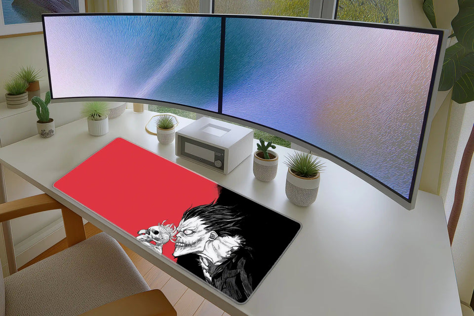 Red Shadow Demon Mousepad – Dark Anime Art Design
