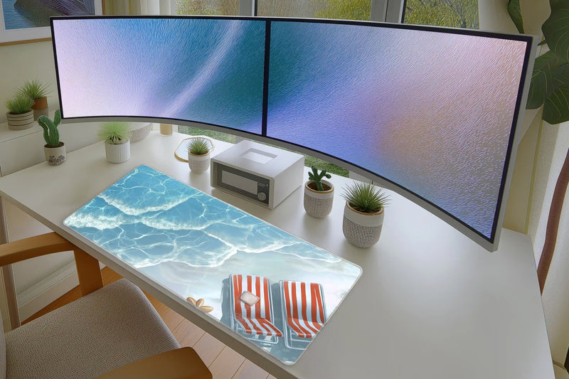 Tropical Beach Wave Mousepad – Coastal Summer Vibes