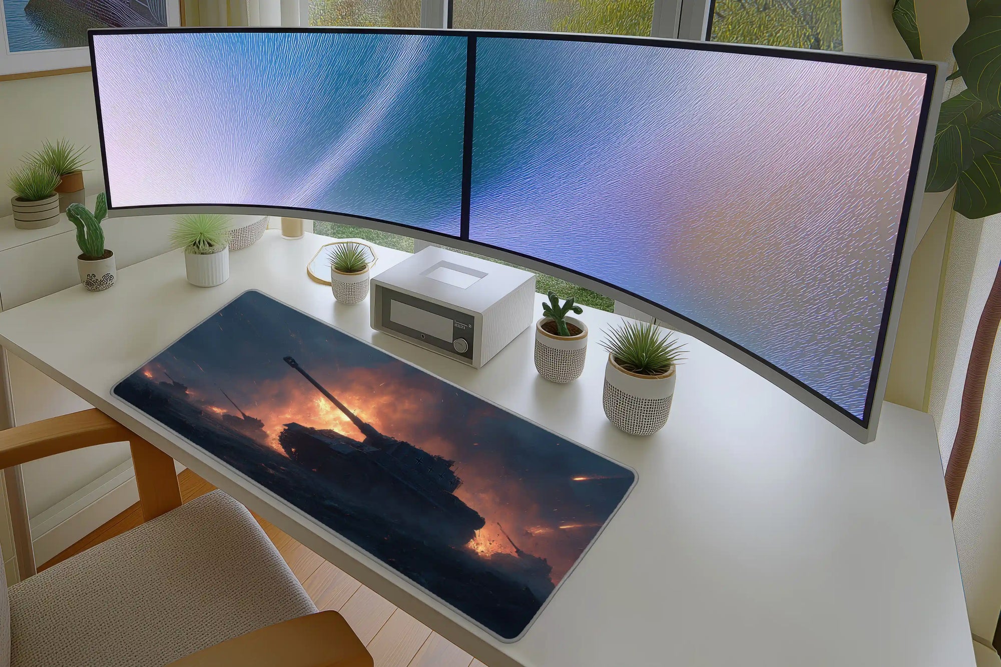 Epic Tank Battle Mousepad – WWII Warfare Scene