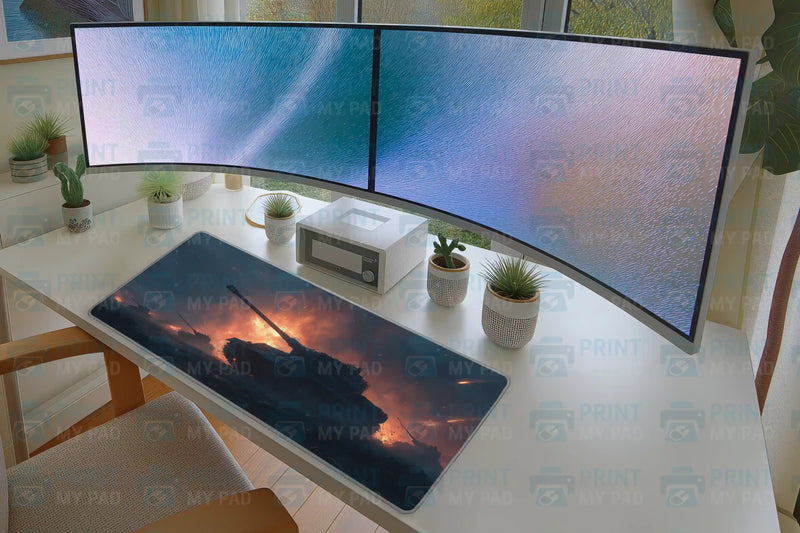Epic Tank Battle Mousepad – WWII Warfare Scene