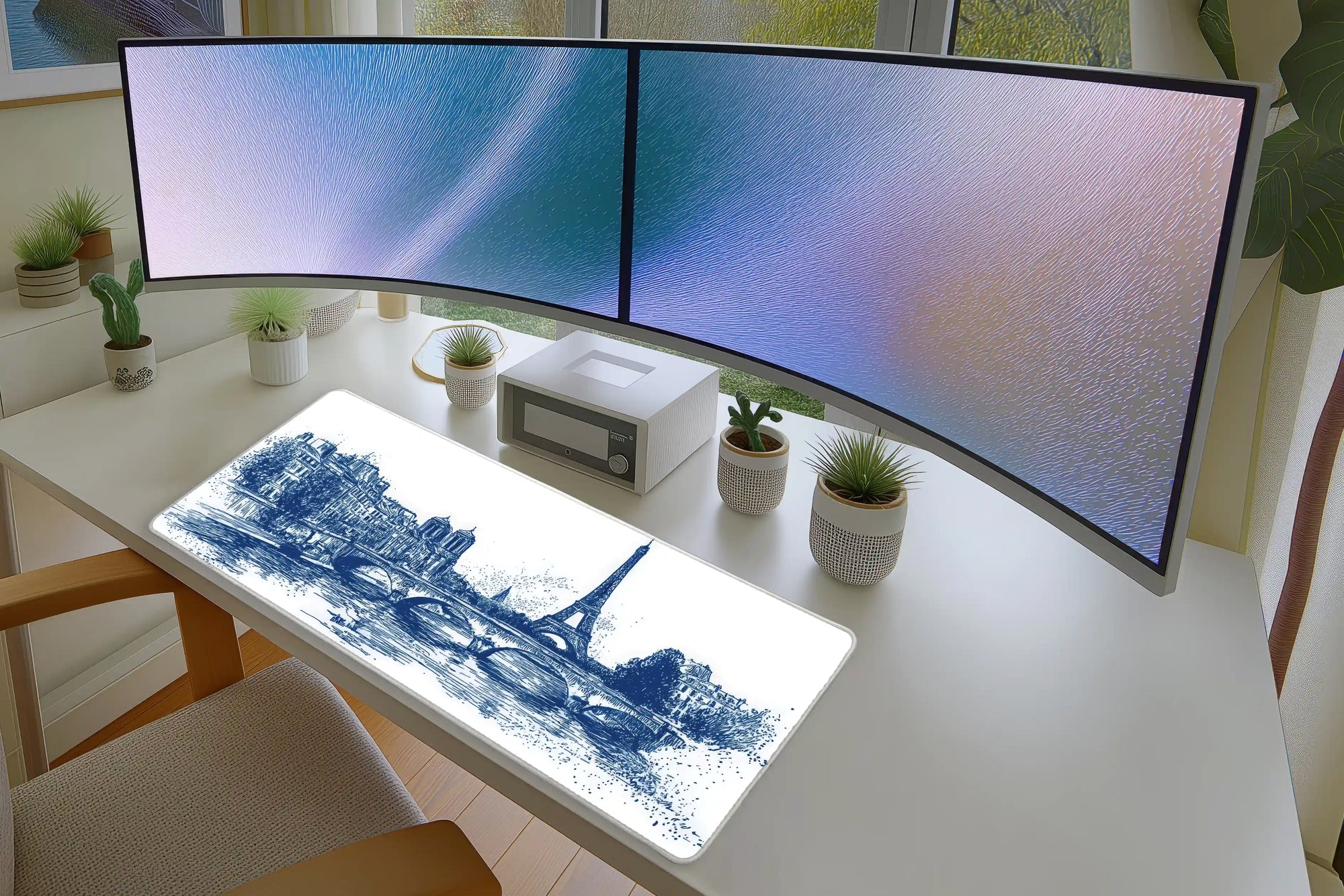 Paris Sketch Mousepad – Eiffel Tower & Cityscape Art