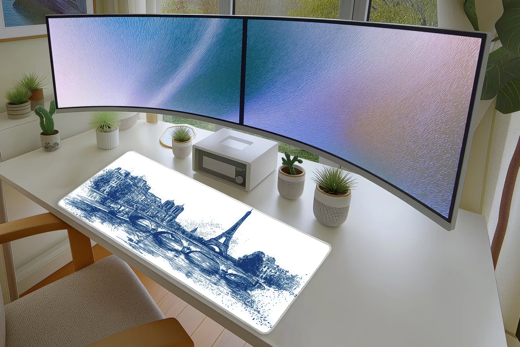 Paris Sketch Mousepad – Eiffel Tower & Cityscape Art