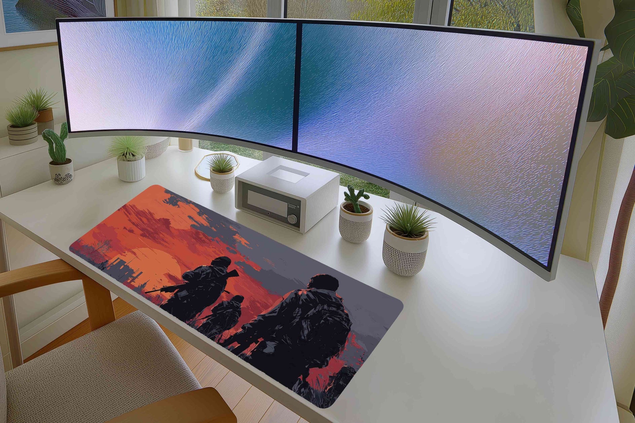 Apocalyptic Sunset Patrol Mousepad – Wasteland Warrior Art