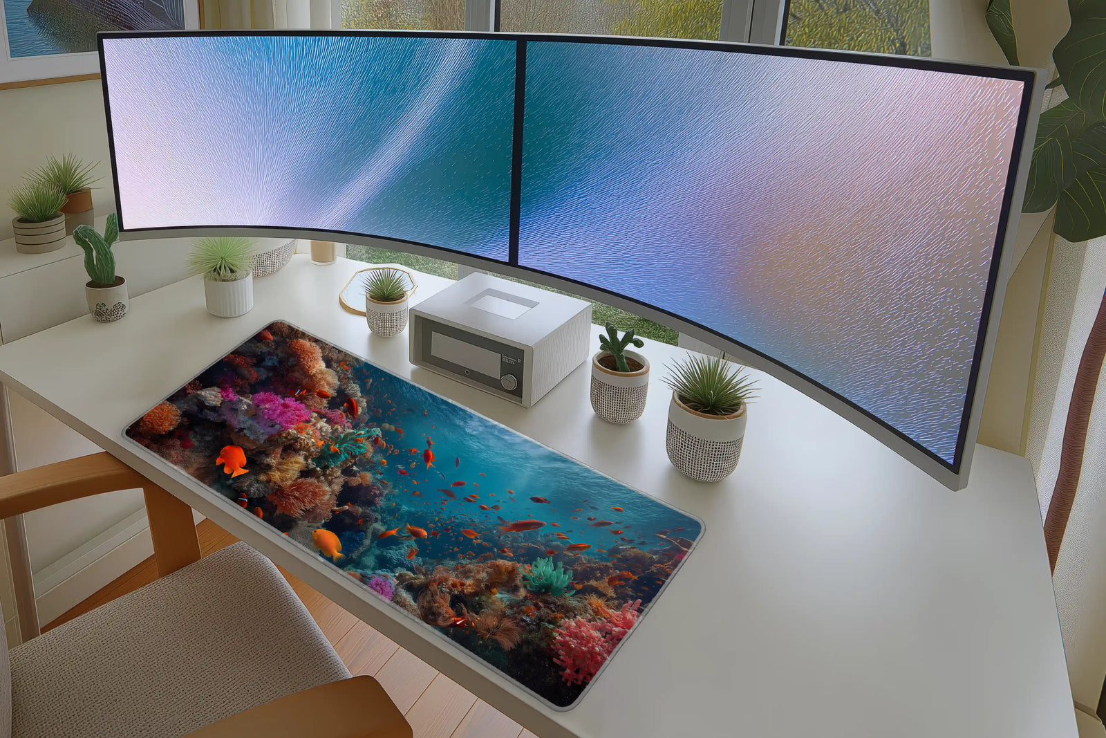 Vibrant Coral Reef Ocean Scene Mousepad