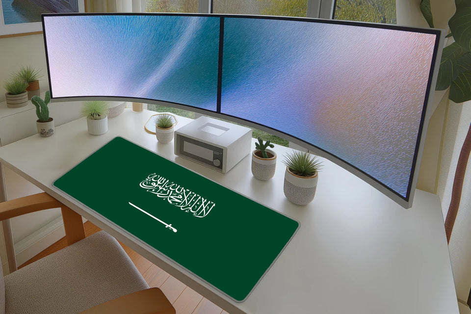 Saudi Arabia Flag Desk Mat – Saudi Pride Gaming Mouse Pad
