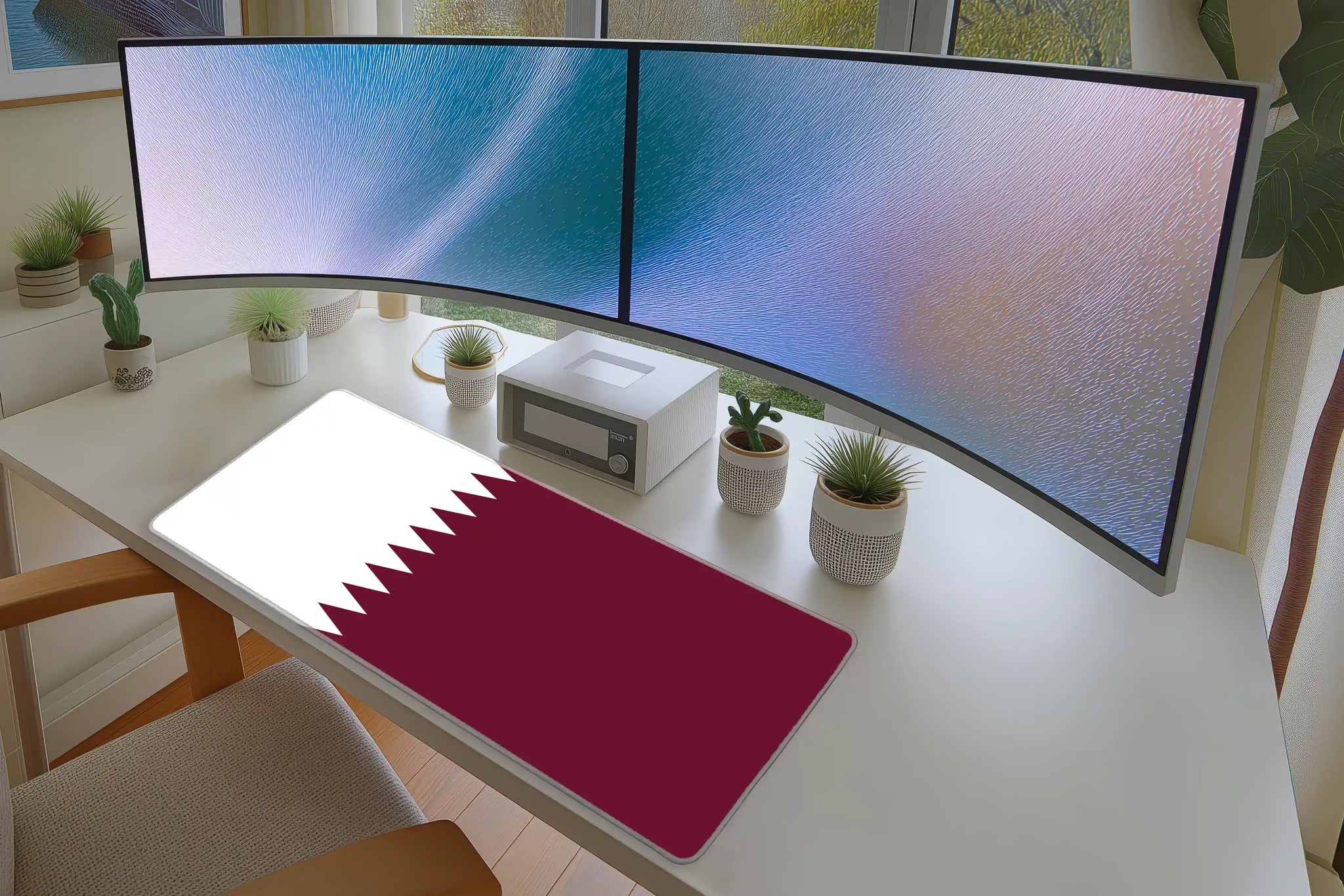 Qatar Flag Desk Mat – World Cup Fan Gaming Mouse Pad