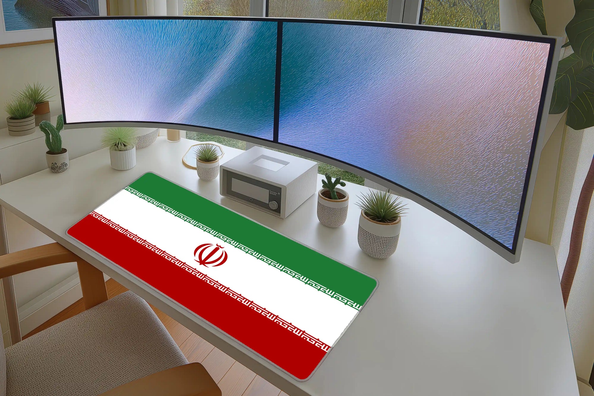 Iran Flag Desk Mat – Team Iran Sports Fan Gaming Mouse Pad